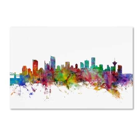 Michael Tompsett 'Vancouver Canada Skyline' Canvas Art,30x47